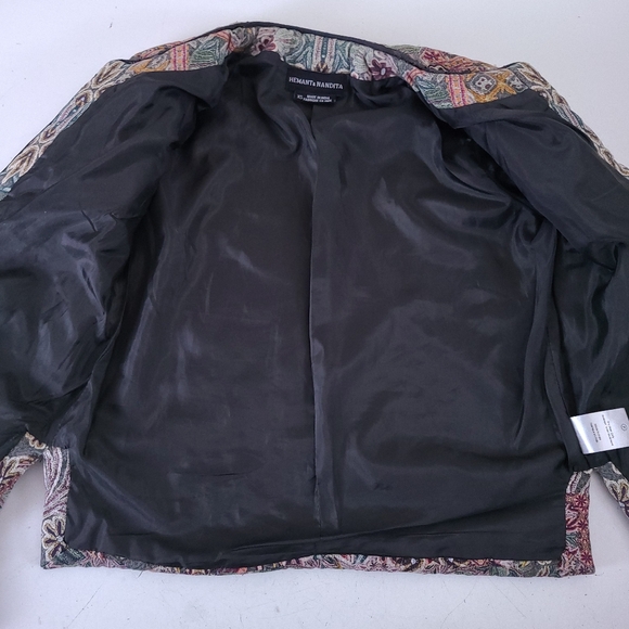 Hemant & Nandita Quilted Tapestry Studded Floral Jacket XS - Picture 9 of 10